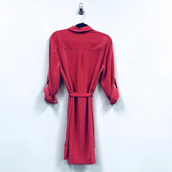Chic by Jacob Deep Coral Shirt Dress - Picture 2 of 6